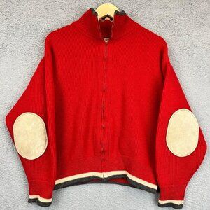 Vintage 50s Avalanche Knit‎ Sweater Red Cream and Gray Stipes Women's M/L
